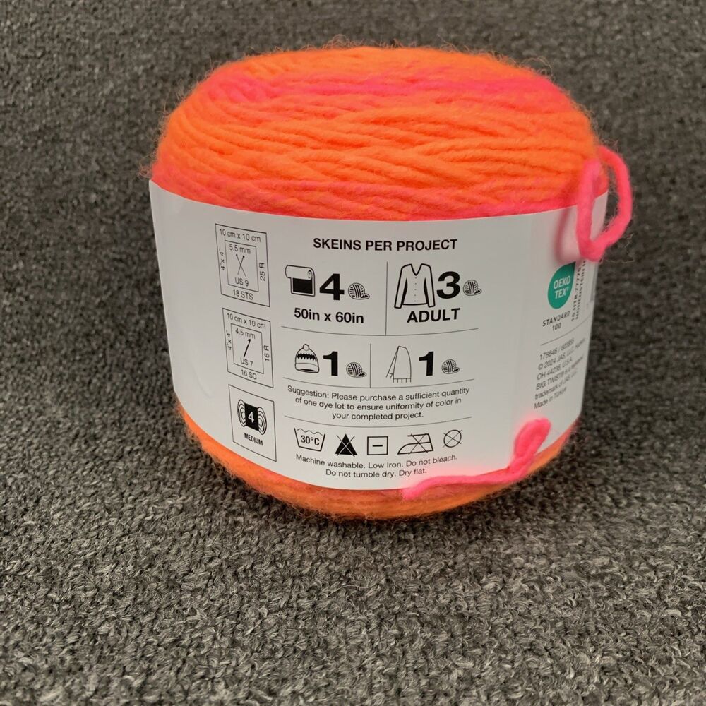 Big Twist Rave Super Beach Premium Acrylic Yarn 5.3oz 312yds Discontinued - Picture 3 of 7